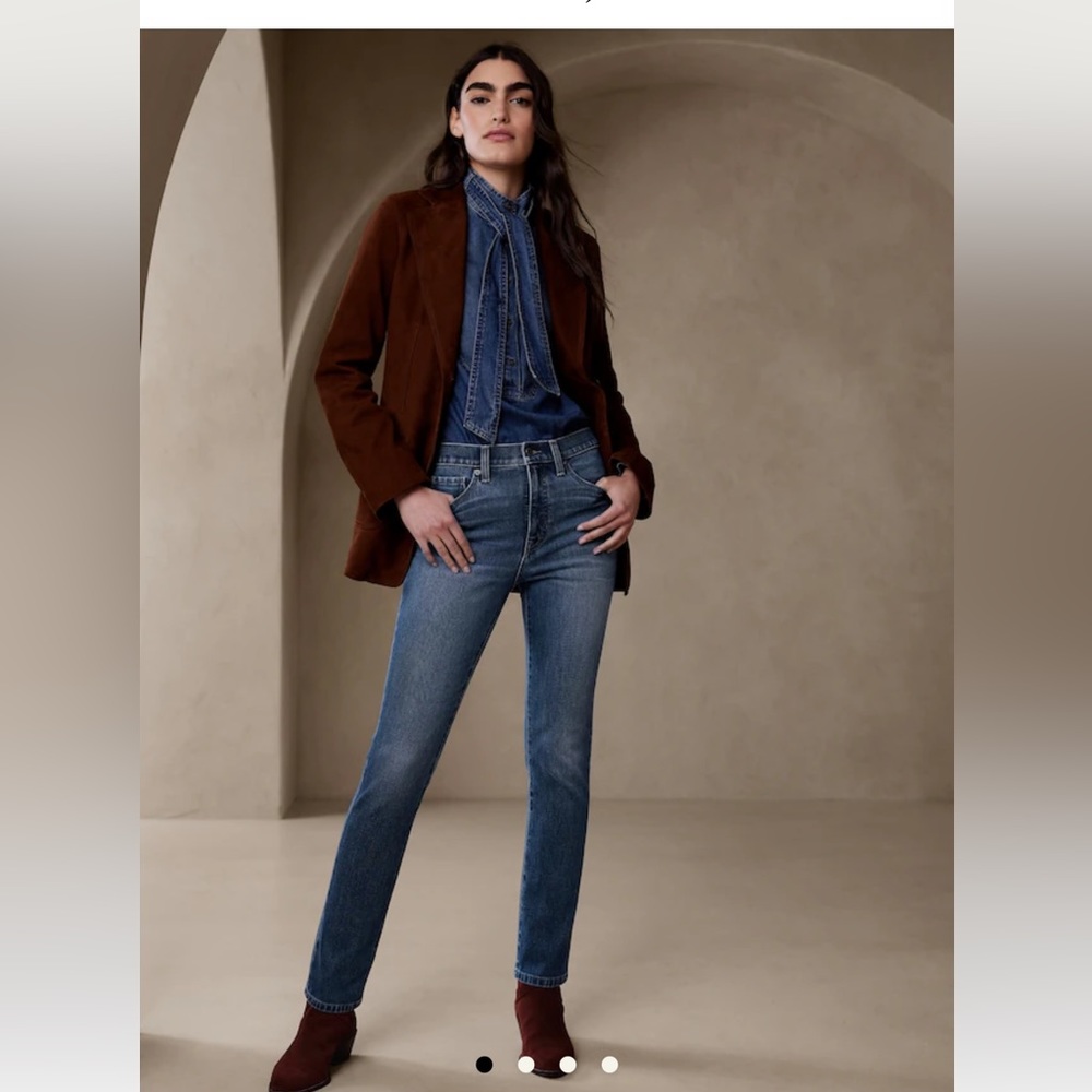 Banana Republic premium denim high rise slim fit jeans